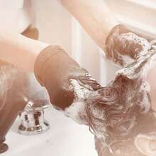 20/100只装丁腈手套，清洁手套，洗碗手套，家用清洁手套，一次性丁腈手套，黑色手套，一次性丁腈手套，家用丁腈手套，无粉丁腈手套，触屏兼容手套，防水防油手套，防滑手套，适用于厨房清洁、洗碗、美发、汽车维修、医疗、食品加工等，经济实惠的丁腈手套清洁用品 - Black - 查看 8