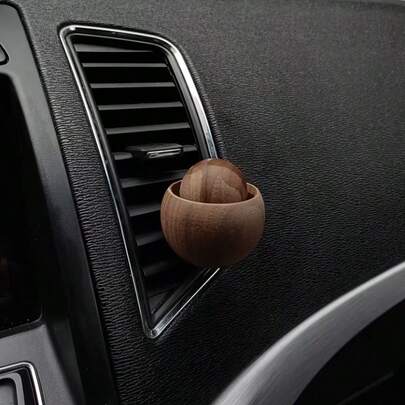Handmade Car Diffuser Wooden Bead, Natural Black Walnut Color Car Fragrance Diffuser, Suitable For Car Air Vent, Car Fragrance Essential Oil Diffuser, No Scent Included