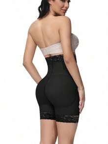 Faja Columbianas High Waist Long Lace Panel Shaping Briefs For Waist Trainer Abdominal Control Body Shaper - 彩色 - 查看 9