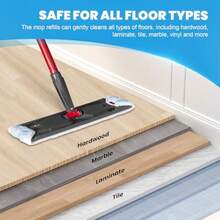 3 Pack Replacement Mop Pads For O-Cedar H2prO Flat Mop System Machine Washable Microfiber Pads Refills In Gray With Durable Cleaning Performance - Trắng - Xem 5