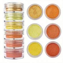 6 couleurs/set Nouveau kit de fabrication de bijoux, poudre de perle, résine, poudre minérale de mica, résine époxy, bijoux de bougie 6 couleurs - Ensemble de 6 poudres de teinture de couleur - Voir 21