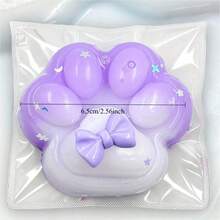 1pc Gradient Candy Color Cat Paw Stress Relief Toy | Cat Paw Stress Toy | Sensory Toy For Relieving Stress, Classroom Reward Party Favor, Suitable As Christmas/Halloween Gift, Random Packaging - Multicolor - View 8
