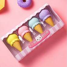 创意卡通礼盒橡皮擦，学生奖品和礼物，逼真的甜点和汉堡造型橡皮擦 - 彩色 - 查看 12