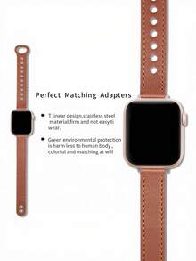 1条女士时尚真皮表带，兼容 38mm 40mm 41mm 42mm 44mm 45mm 46mm 49mm，星光色、黑色、白色、黑棕色、深棕色、浅棕色可选，兼容 Series Ultra 3/2/1 11 10 9 8 7 SE3 6 5 4 3 2 1，时尚智能表带，兼容表带 - 38/40/41/42mm(S10/S11) - 查看 5