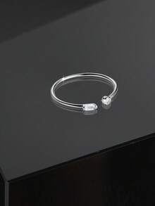 1枚S925纯银几何戒指，小巧时尚，适合作为儿童毕业礼物、时尚家庭礼物、独特的友谊和亲情纪念品 - 幾何 - 查看 8