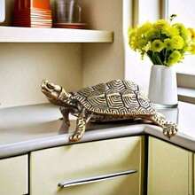 New Cross-Border Brass Turtle Office Desk Car Ornament Vintage Brass Turtle Tea Table Living Room Craft Decoration - Bronze - View 9