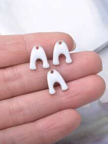 10pcs Antique Copper Teardrop Letter A Shape & Elephant Leg Charms, Fashion Jewelry Accessories For Women - Letter a Shape - View 20