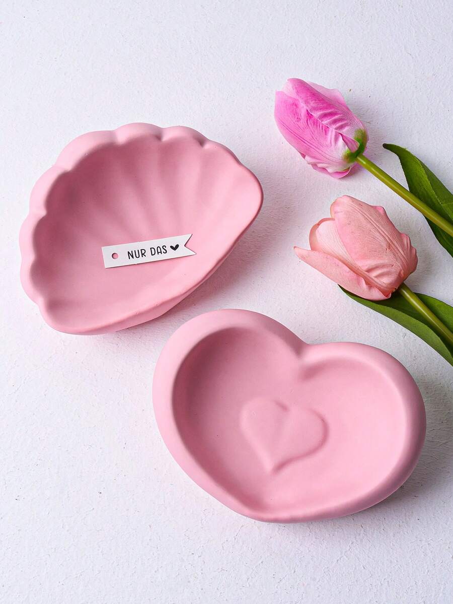 1PC 3D Seashell Heart Silicone Molds, For DIY Crafts Epoxy Resin Casting Air Dry Polymer Clay Plaster Jewelry Making , Home Decor, Wedding Decor - Mold - View 1