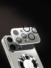 Titanium Luxury Matte Finish Phone Case, Shock-Resistant, Supports Magnetic Wireless Charging, Glass Camera Lens Protection, Compatible With IPhone 17/17Pro/17Pro Max/16/16 Pro/16 Pro Max, 15/15 Pro/15 Pro Max, 14 Pro/14 Pro Max/14/13 Pro Max/13 Pro/13/12 Pro Max/12 Pro/12/11/11 Pro Max - Grey - View 7