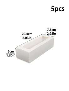 5pcs/10pcs Rectangular Window Macaron Boxes, Bread Boxes, Dessert Boxes, Donut Boxes, Chocolate Boxes, Candy Packaging Boxes, Pastry Gift Boxes For Festivals And Parties - View 14