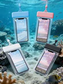 Lightweight Waterproof Phone Pouch Touchscreen Swimming Set Rafting Gear Underwater Photography Transparent Sealed Bag Snorkeling & Hot Spring Phone Storage Bag Spring Gift Party - Multicolor - View 2
