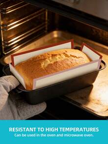 1/2/3pcs Silicone Bread Baking Pans, Fit For 9x5 Inch Loaf Pans - Baking Liners, Non-Stick Reusable, Easy Clean, Non-Slip Silicone Edges, Reusable Kitchen & Dining Baking Tool - - - View 5