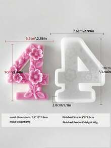 This Silicone Digital Candle Mold Set Includes 0-9 Numbers, Multi-Functional, Reusable, And Easy To Demold. Suitable For DIY Epoxy Resin, Birthday Candles, And Handicrafts. - Birthday Number Candle Mold - View 16