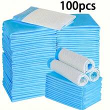 100 pièces de tapis absorbants jetables pour le dressage des chiens - Tapis hygiéniques pour animaux de compagnie anti-fuite, convient aux petits animaux, chiots, chats et chiens. Idéal pour le laboratoire, la chambre, le dressage en cage, les besoins de formation, une solution hygiénique et un design anti-fuite - Taille Unique - Voir 9