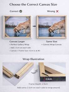 SURELIFE 1 套（4 根木条）DIY 画布画框套件，仅含画框套件，不含画布或玻璃，易于组装，画布尺寸应比画框大 5 厘米，适用于画布绘画，尺寸：30x40、40x60、50x70 厘米（12x16、16x24、20x28 英寸） - 彩色 - 查看 5