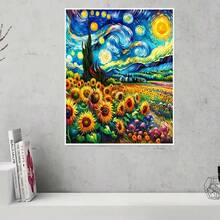 5D Diamond Painting Kit - Full Round Diamond, Floral Pattern, Acrylic Craft Set For Home Decor, Frameless Creative Diamond Painting Kit - round diamond - View 6