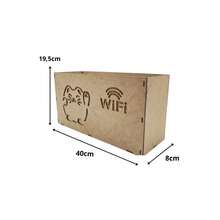 Porta Modem/Roteador de Parede em MDF Cru - 1 unidade - Visão 2