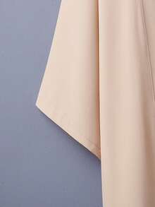 日港风纯色百搭中长款风衣开衫，灵感源自中国传统汉服，轻便休闲外套，春季角色扮演服装 - 杏色 - 查看 3