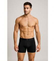 Set Of 5 Premium Basic Multicolored Microfiber Boxer Briefs - New Release, Italy Model. Set Of 5 Men's Adult Boxer Briefs. - Multicolor - View 6