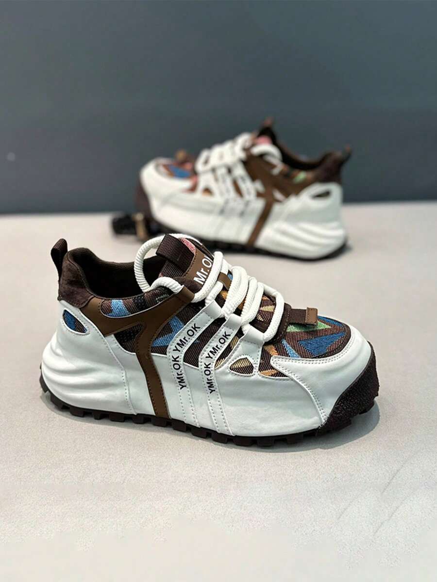 bingyuanjing Herren atmungsaktive, hochwertige Lässig Schuhe mit dicker Sohle, modische vielseitige erhöhte Sneaker für Laufen und Sport