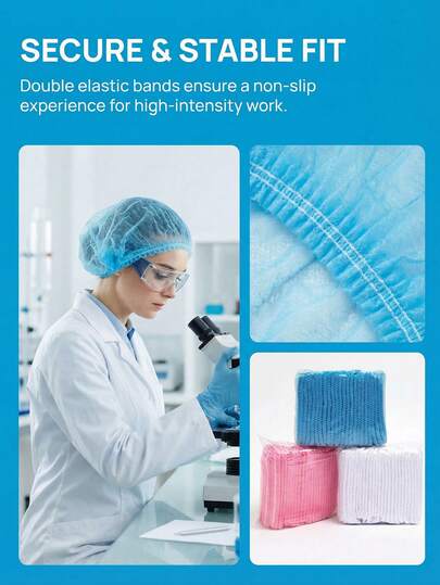 200/Pcs100pcs/50pcs Disposable Hats, Kitchen Chef Dining Hats, Dust Caps, Food Mesh Hats, Non-Woven Sanitary Hats, Kitchen Oil Fume Proof Food Hats, Shower Hats, Beauty Salon Specific Breathable Hats, Work Hats, Suitable For The Electronics Industry, Cleaning Work, Industrial Operations, Nail Art, In Dust-Free Workshops, Laboratories, Beauty Salons, Food Processing And Other Places