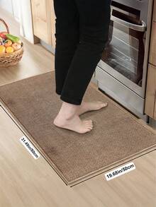 1 tấm thảm nhà bếp dày mùa thu/đông, chất liệu vải lanh dệt, thảm sàn nhà bếp dài dễ vệ sinh, thảm chùi chân phòng tắm phong cách gỗ tối giản hiện đại, thảm trải sàn nhà bếp phòng tắm, phù hợp với mọi mùa, quà tặng mùa thu mới về cho Giáng sinh, ngày lễ tình nhân, trang trí nhà cửa, cách âm - Lạc đà - Xem 8