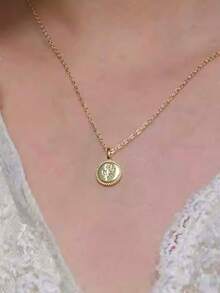 1件S925纯银浪漫玫瑰花吊坠项链，法式优雅宫廷风格，艺术清新锁骨链，百搭女士饰品，适合派对、休闲、节日等场合。 - 花朵 - 查看 8