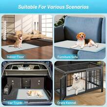 100 pièces de tapis absorbants jetables pour le dressage des chiens - Tapis hygiéniques pour animaux de compagnie anti-fuite, convient aux petits animaux, chiots, chats et chiens. Idéal pour le laboratoire, la chambre, le dressage en cage, les besoins de formation, une solution hygiénique et un design anti-fuite - Taille Unique - Voir 4