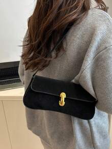2025新款法式小众腋下包，法棍包，时尚手提包，百搭女士单肩包，秋季款 - 黑色 - 查看 3