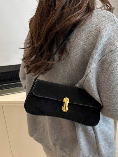 Bolso de sobaco de nicho francés, modelo baguette, bolso de moda, bolso de hombro versátil para mujer, otoño, nueva llegada 2025