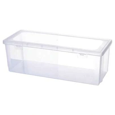 صندوق تنظيم شفاف كبير الحجم للمكتب، حامل أقلام، صندوق تخزين القرطاسية، حاوية بلاستيكية محكمة الإغلاق للطعام، حامل فرش المكياج، متعدد الاستخدامات قطعتان/قطعة واحدة