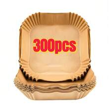 50/100/300/500pcs [Oil-Free & Reusable] Air Fryer Parchment Paper Liners, Square Silicone Oil Paper Trays, Household Baking Oil Absorbing Pads, Air Fryer "Must-Have"! Disposable Non-Stick Oil Paper, No Washing Needed, Baking Paper Mats, Household Essential, Say Goodbye To Washing Pots! - Multicolor - View 14