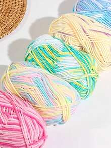 3pcs/Set Ombre Yarn Set, 5-Ply Soft & Fade-Resistant Yarn, Suitable For Crochet DIY Handicraft Projects Like Handmade Carpets, Clothing, Scarves, Ideal For Beginners - Variegated Wool Yarn - View 11