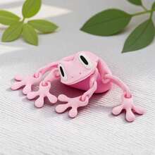 3D Printed Stress Relief Frog Animal Model Toy, Realistic Movable Joints Limbs, 3D Printed Animal Model, Vibrant Eyes, No Power Required, Plastic Structure, Suitable For Desk, Refrigerator, Car Decoration, Home And Office Decor, Aquarium Decoration, Ideal Gift For Nature Lovers, Christmas - Multicolor - View 15