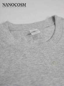 [100% Cotton] DVD Video Nostalgic Green Logo, Vintage Gaming Print T-Shirt, 2000s Aesthetic, Retro Good Shirts, Casual Round Neck Short Sleeve Pullover Tops For Spring / Summer / Fall -Unisex Women & Men's Campus Daily Wear - 灰色 - 查看 4