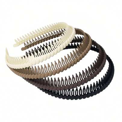 1/4pcs Fashion Headbands For Women With Teeth No Slip Plastic Comb Headband Cute Twist Squiggly Headband Hair Accessories Hair Band Diadema Hair Hoop