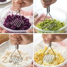 SOKANY 1 Presser, Wavy Stainless Steel Mashed Potato Masher, Kitchen Vegetable And Fruit Mashed Small Tool - View 2