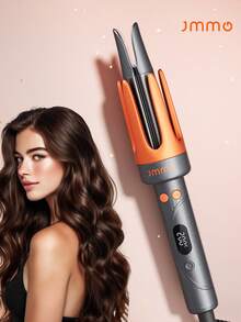 JMMO HAIR One-Touch Instant Hair Curler, Electric Automatic Curling Iron, 32mm Large Wave Curls, 4 Adjustable Temperatures, Fast Heating & 2-Way Rotation, Auto Shut-Off, Anti-Scald, Curly Hair For Hair Styling Graduation Birthday Holiday Graduation Birthday Holiday Holiday Summer Fall Autumn Women Makeup Cosmetic Wedding Party Beach Travel Camping Outdoors School Campus, Easy To Use-US Plug - Grey - View 2