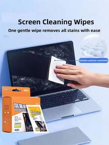 5/10/20/30/40/80pcs Large Size Disposable Screen Cleaning Wet Wipes, Eyeglasses Cleaning Wet Wipes, One-Time Lens Cleaning Cloth, Soft Material No Fiber Residue, Suitable For Glasses, Smartphones, Computer Screens, TV Screens, Cameras, Makeup Mirrors, Rearview Mirrors And Other Glass Surfaces, Individually Packaged Portable, Essential For Home, Office, School, Travel - One Size - View 2