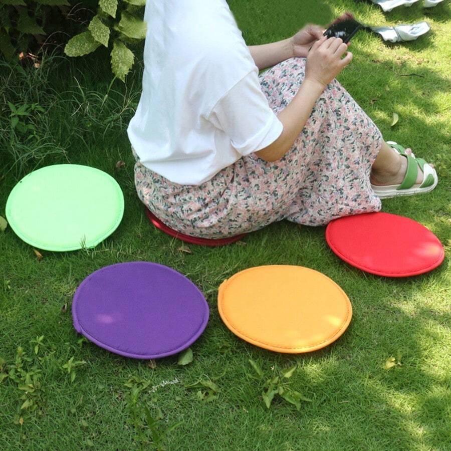 1 tấm thảm dã ngoại tròn di động ngoài trời, thảm xốp dày hình tròn, thảm chống ẩm, chống bẩn cho công viên, cắm trại, thích hợp cho các buổi họp mặt gia đình, dã ngoại, cắm trại, giải trí. - Nhiều màu - Xem 1