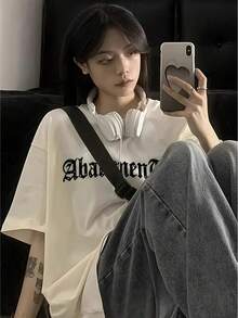 Street Style Casual Gothic Spider Dark Insect Web Unisex Men's Women's 100% Cotton Top Premium Streetwear New Release Immediate Shipping Various Colors!! - 白色 - 查看 2