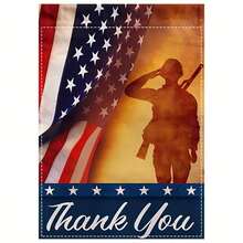 1pc Memorial Day Patriotic Garden Flag 12x18 Inch - Appreciation Flag, Durable Polyester, Vertical Double Sided - Perfect For 4 Of July, Independence Day Decorations, Perfect For Outdoor Home & Yard Decor, Flagpole Not Included - A - View 7