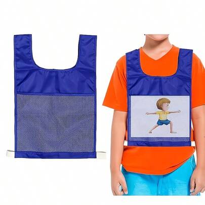 hoojojo 1pc Kids' Solid Color Sports Vest, Reusable Team Uniform, Training & Competition Singlet, Classroom & School Supplies, Back To School Season