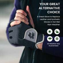 FINGER TEN 男士左手高尔夫手套，透气防滑，1 只装，灰色，尺码 S/M/ML/L/XL - 灰色 - 查看 5