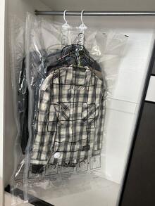 新款悬挂式真空收纳袋，大号真空压缩袋，适用于衣物、外套和床上用品。 - 查看 4