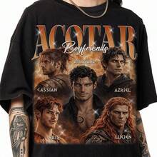 Rhysand Cassian Azriel ACOTAR Shirt, Velaris Shirt, The Bat Boys Bootleg Shirt, Gift For Book Lovers, Gift For Her - 黑色 - 查看 1