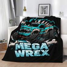 1PC 3D Monster Jam Monster Truck Cartoon Blanket, Edgy Gift For Motorsports Fans, Themed Man Cave Decor, Retro Sci-Fi Party Accent & Race Day Souvenir,Soft Throw Blanket For Home Bedroom Bed Sofa Picnic Travel Office Cover Blanket, Multiple Sizes 50x60 To 60x80 Inches - Nhiều màu 25 - Xem 3