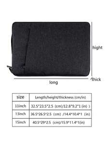 1pc Laptop Sleeve, Protective Case, Lightweight Minimalist Inner Bag For Business - View 8