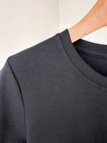 ACME MADE IN CHINA 2-Piece Set: Basic T-Shirt, Peruvian Pima Cotton, Thick Fabric, Super Soft Knit, Imported, , New Spring Arrival - Kit 2 piezas Blanco/Negro - Ver 5