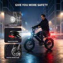 WIND HORSE 16" Tire Electric Bike With 750W Powerful Motor For Teens, 20MPH, 65 Miles Range,48V Removable Battery,5 Riding Modes,Full Suspension All-Terrain E-Bike For Teens - Black - View 7